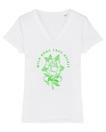 Wild Rose Tricou mânecă scurtă guler V Damă Evoker