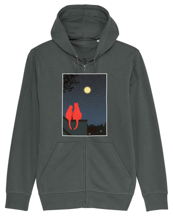 Cats Watching Moon Anthracite