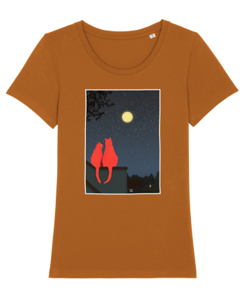 Cats Watching Moon Roasted Orange