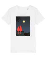 Cats Watching Moon Tricou mânecă scurtă  Copii Mini Creator
