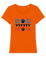 Dog Mom Tricou mânecă scurtă guler larg fitted Damă Expresser