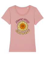 Never Stop Growing Tricou mânecă scurtă guler larg fitted Damă Expresser