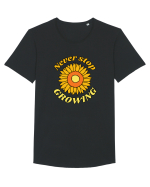 Never Stop Growing Tricou mânecă scurtă guler larg Bărbat Skater