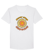 Never Stop Growing Tricou mânecă scurtă guler larg Bărbat Skater