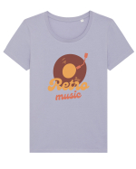 Retro Music Tricou mânecă scurtă guler larg fitted Damă Expresser