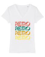Retro Lover Tricou mânecă scurtă guler V Damă Evoker