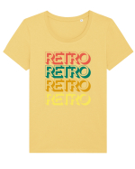 Retro Lover Tricou mânecă scurtă guler larg fitted Damă Expresser