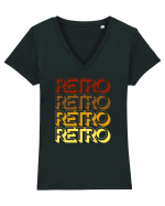 Retro Lover Tricou mânecă scurtă guler V Damă Evoker