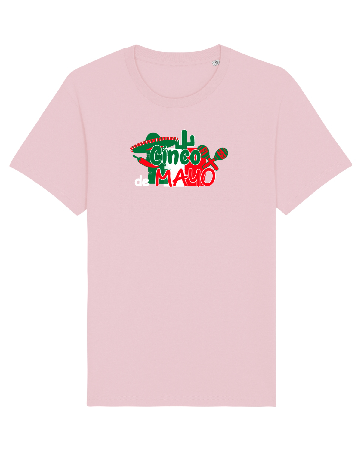 Tricou mânecă scurtă Unisex Rocker Cotton Pink