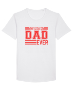 The Coolest Dad Ever Tricou mânecă scurtă guler larg Bărbat Skater