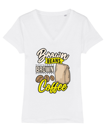 Brown Beans Brown Coffee White