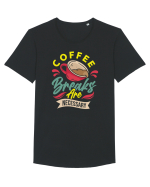 Coffee Breaks are Necessary Tricou mânecă scurtă guler larg Bărbat Skater