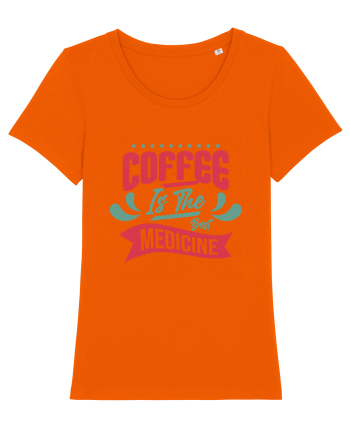 Coffee is the Best Medicine Bright Orange