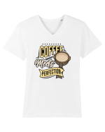 Coffee Meets Perfection Tricou mânecă scurtă guler V Bărbat Presenter