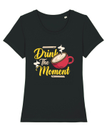 Drink the Moment Tricou mânecă scurtă guler larg fitted Damă Expresser