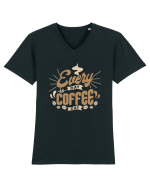 Everyday is Coffee Day Tricou mânecă scurtă guler V Bărbat Presenter