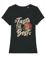 Taste the Best Tricou mânecă scurtă guler larg fitted Damă Expresser