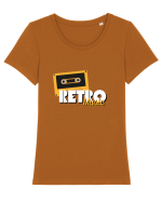 Retro Music Tricou mânecă scurtă guler larg fitted Damă Expresser