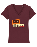Retro Music Tricou mânecă scurtă guler V Damă Evoker