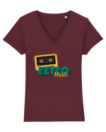 Retro Music Tricou mânecă scurtă guler V Damă Evoker