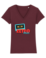 Retro Music Tricou mânecă scurtă guler V Damă Evoker