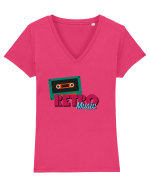 Retro Music Tricou mânecă scurtă guler V Damă Evoker