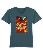 Retro Night Tricou mânecă scurtă guler V Bărbat Presenter