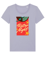 Retro Night Tricou mânecă scurtă guler larg fitted Damă Expresser