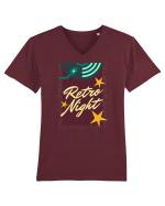 Retro Night Tricou mânecă scurtă guler V Bărbat Presenter