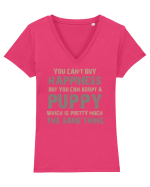PUPPY Tricou mânecă scurtă guler V Damă Evoker