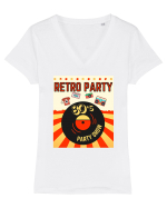Retro party Tricou mânecă scurtă guler V Damă Evoker