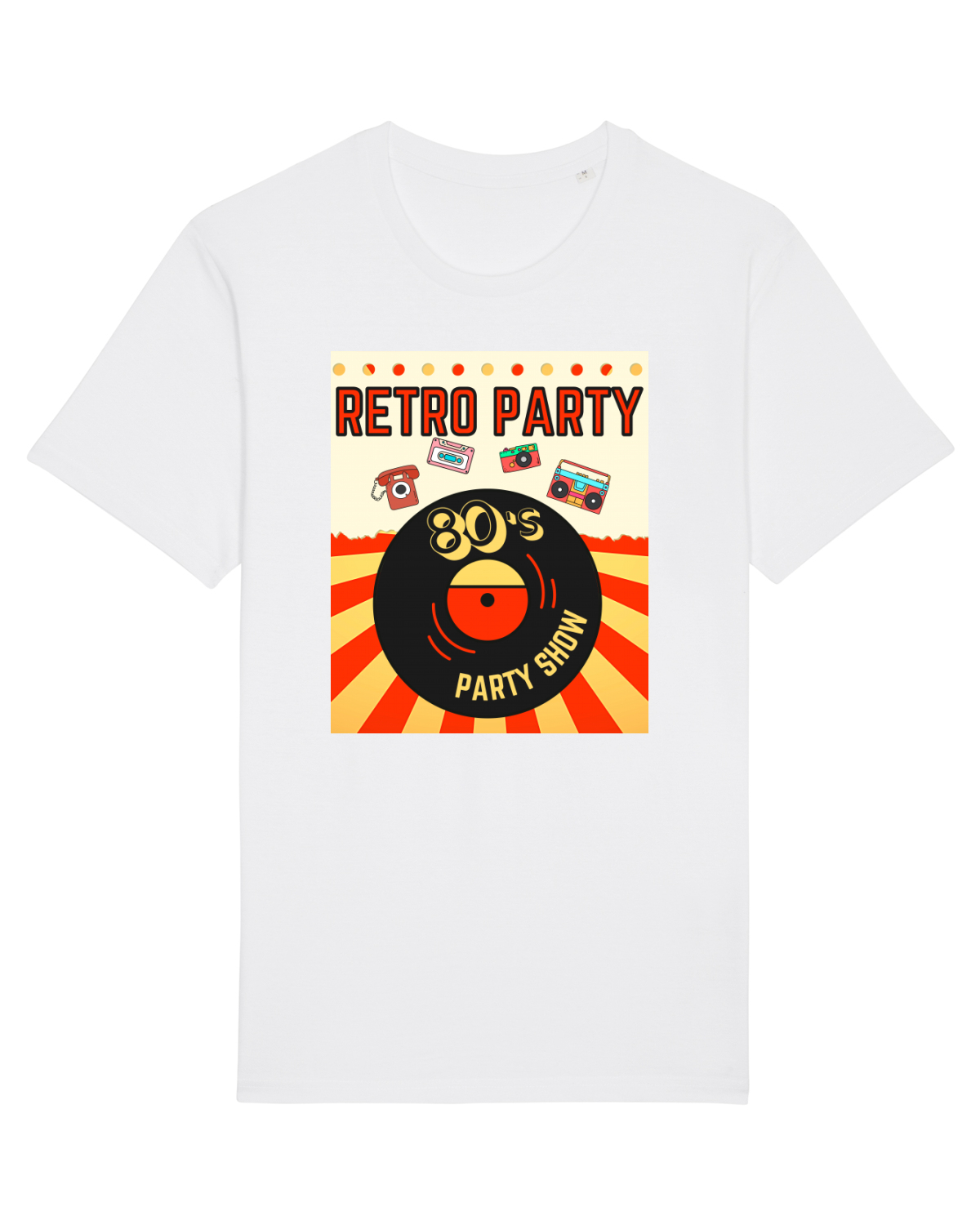 Tricou mânecă scurtă Unisex Rocker White