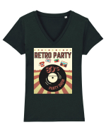 Retro party Tricou mânecă scurtă guler V Damă Evoker