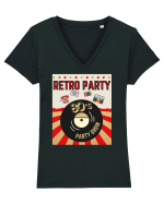 Retro party Tricou mânecă scurtă guler V Damă Evoker