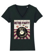 Retro party Tricou mânecă scurtă guler V Damă Evoker