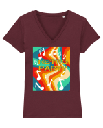 Retro party Tricou mânecă scurtă guler V Damă Evoker