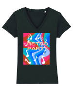 Retro party Tricou mânecă scurtă guler V Damă Evoker
