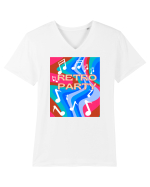 Retro party Tricou mânecă scurtă guler V Bărbat Presenter