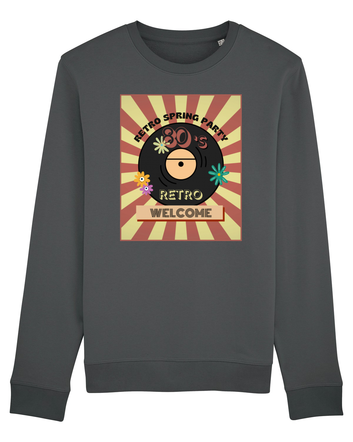 Bluză mânecă lungă Unisex Rise Anthracite