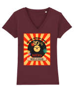 Retro party Tricou mânecă scurtă guler V Damă Evoker