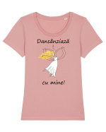 Dansânziază cu mine! Tricou mânecă scurtă guler larg fitted Damă Expresser