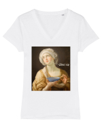 Shut Up! Tricou mânecă scurtă guler V Damă Evoker