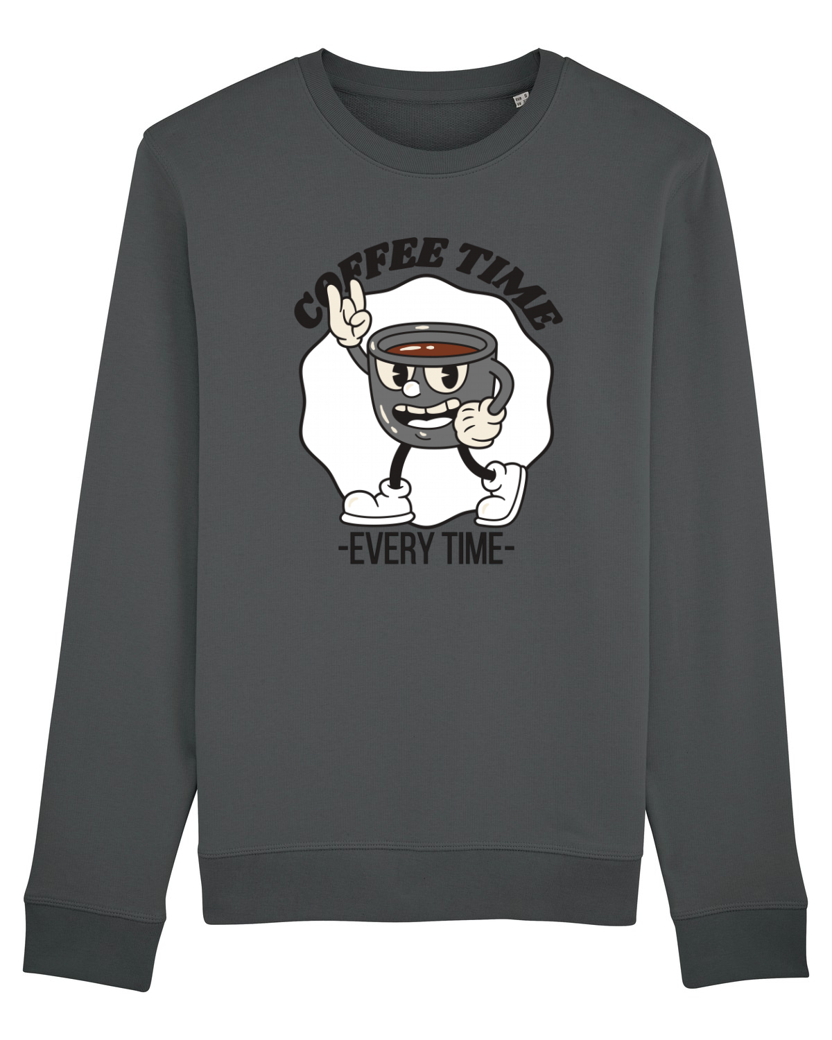 Bluză mânecă lungă Unisex Rise Anthracite