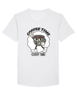 Coffee Time Every Time Tricou mânecă scurtă guler larg Bărbat Skater