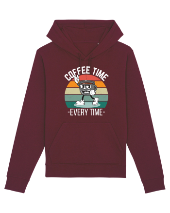 Coffee Time Every Time Burgundy