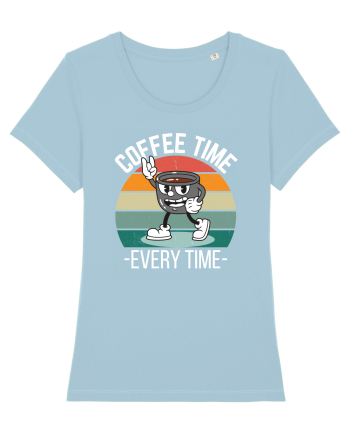 Coffee Time Every Time Sky Blue