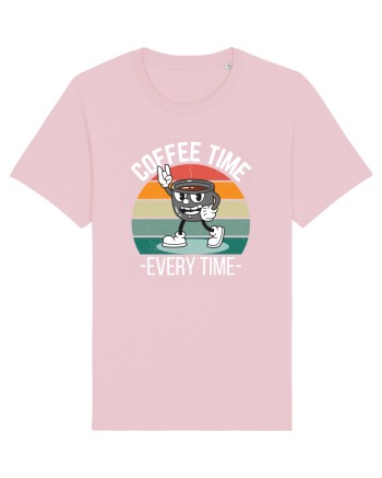 Coffee Time Every Time Cotton Pink