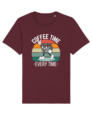 Coffee Time Every Time Burgundy