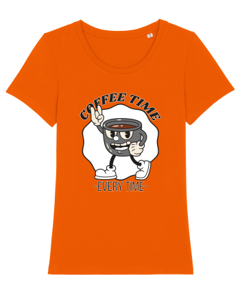 Coffee Time Every Time Bright Orange