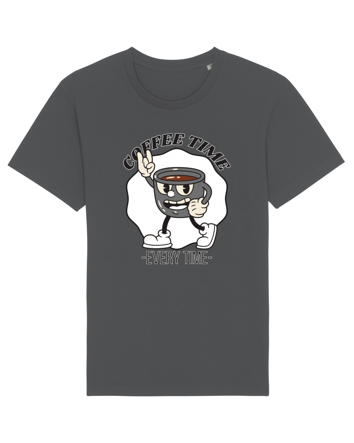 Tricou mânecă scurtă Unisex Rocker Anthracite